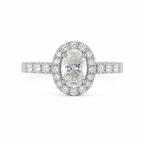 Anillo Diamantes Halo Oval