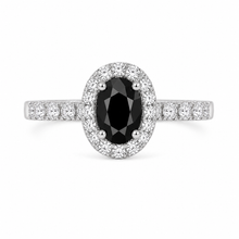Cargar imagen en el visor de la galería, Anillo Diamante Negro Oval
