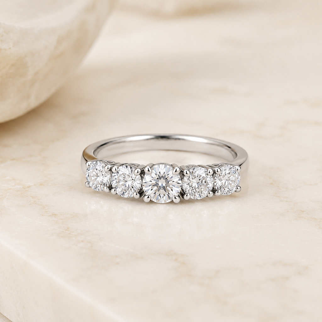 Anillo Quintillizo Diamante