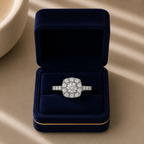 Anillo Halo Cuadrado