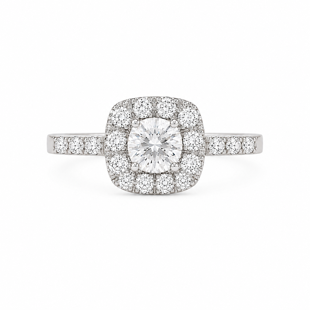 Anillo Halo Cuadrado