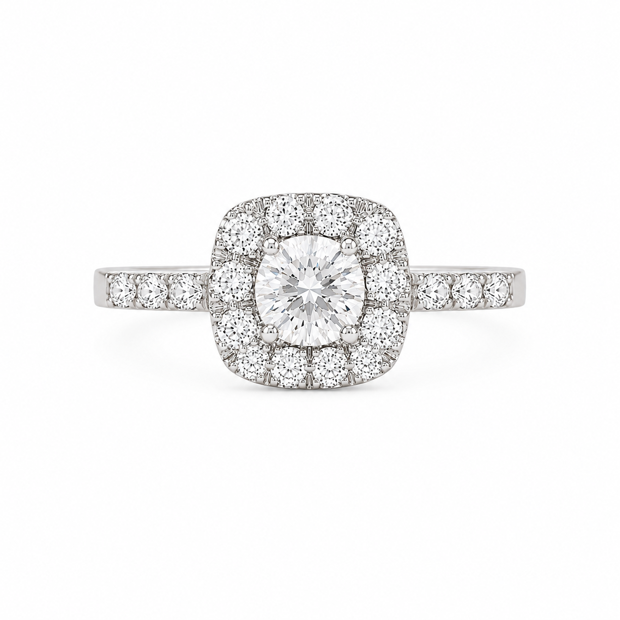 Anillo Halo Cuadrado