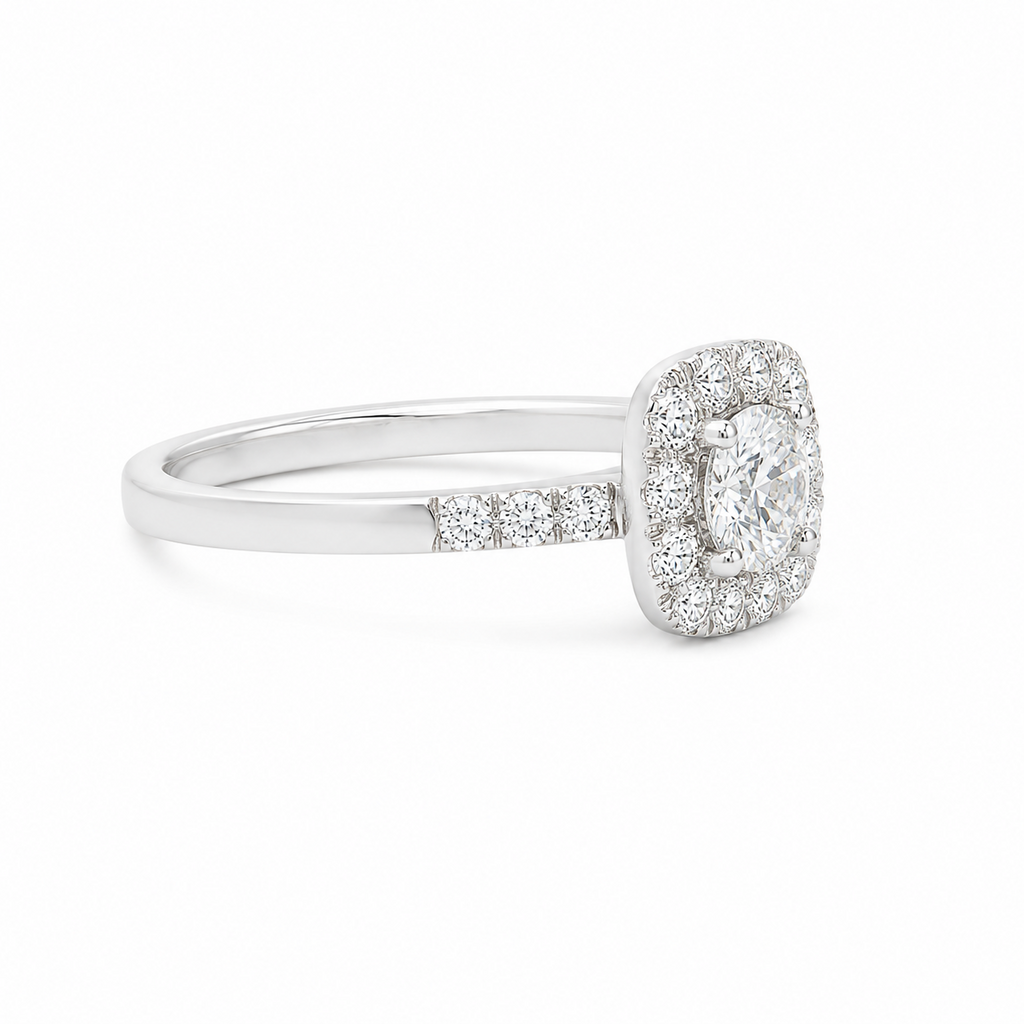 Anillo Halo Cuadrado