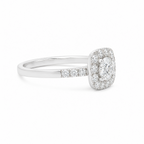 Anillo Halo Cuadrado