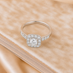 Anillo Halo Cuadrado