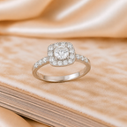 Anillo Halo Cuadrado