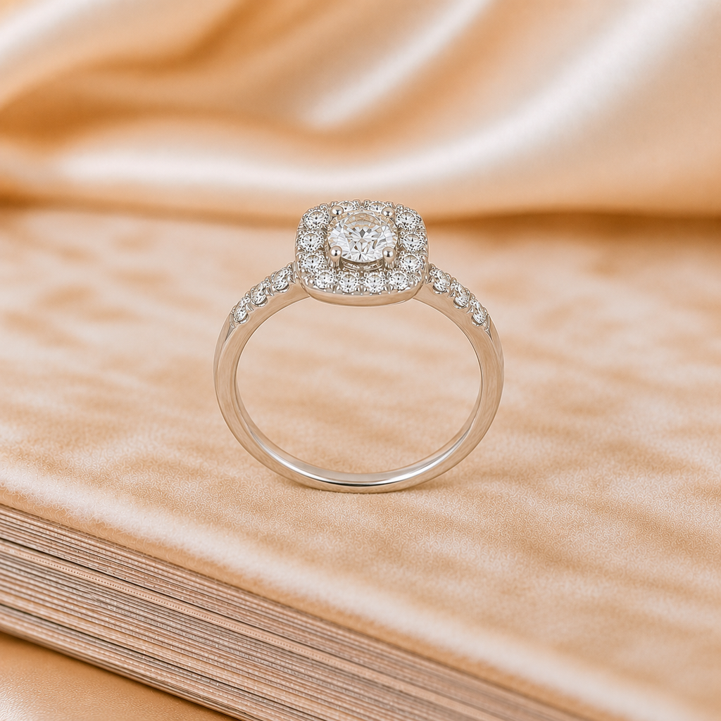 Anillo Halo Cuadrado