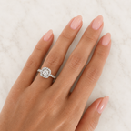 Anillo Halo Cuadrado