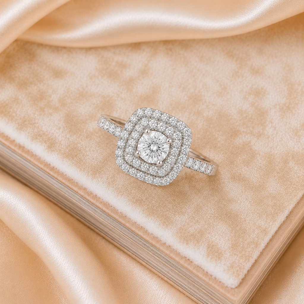 Anillo Halo Doble