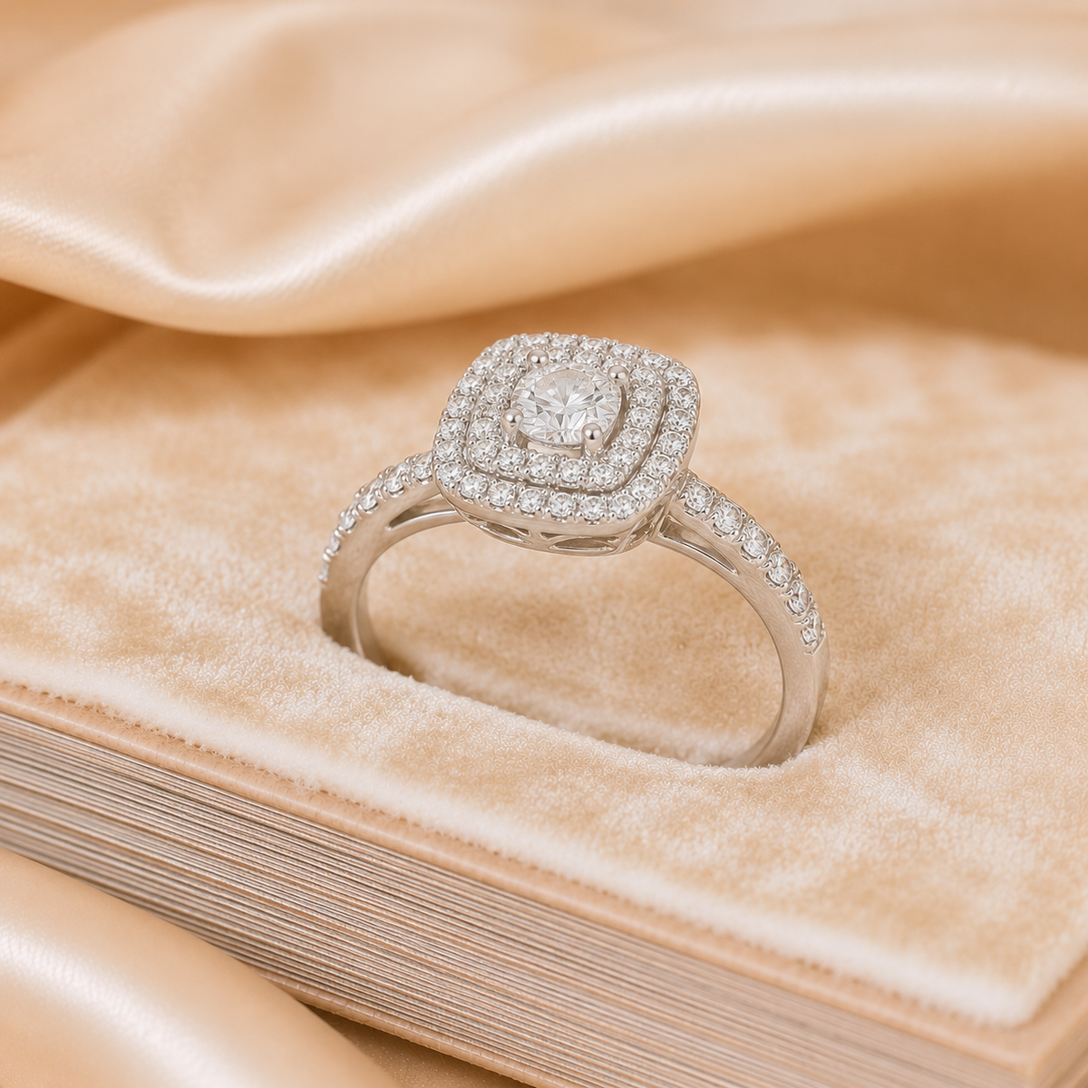 Anillo Halo Doble