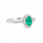 Anillo Esmeralda Diamantes
