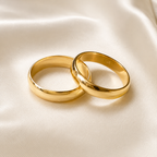 Argollas Matrimonio Media Caña- Oro Dorado
