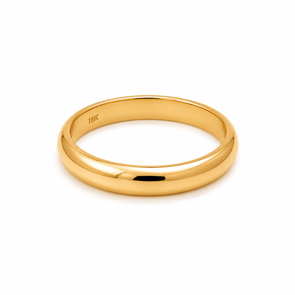 Argollas Matrimonio Inglés-Oro Dorado