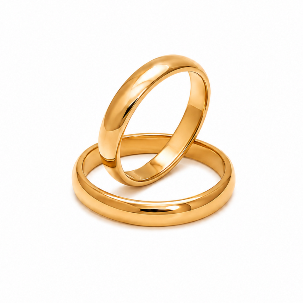 Argollas Matrimonio Media Caña- Oro Dorado
