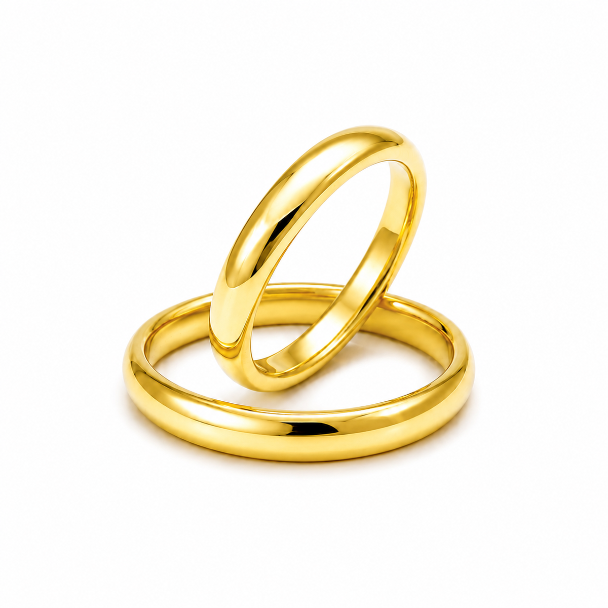 Argollas Matrimonio Inglés - Oro Amarillo