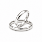 Argollas Matrimonio Inglés- Oro Blanco