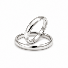 Cargar imagen en el visor de la galería, Argollas Matrimonio Inglés- Oro Blanco Diamante
