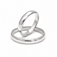 Cargar imagen en el visor de la galería, Argollas Matrimonio Media Caña- Oro Blanco

