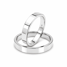 Cargar imagen en el visor de la galería, Argollas Matrimonio Planas- Oro Blanco
