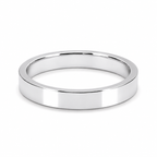 Argollas Matrimonio Planas- Oro Blanco