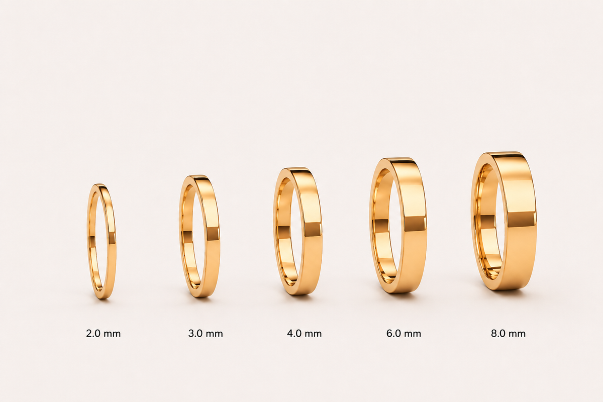 Argollas Matrimonio Planas- Oro Dorado