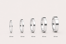 Cargar imagen en el visor de la galería, Argollas Matrimonio Planas- Oro Blanco
