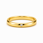 Argollas Matrimonio Inglés - Oro Amarillo Diamante