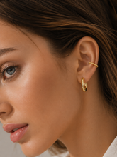 Cargar imagen en el visor de la galería, Aros Earcuff Gold Circular
