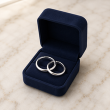Cargar imagen en el visor de la galería, Argollas Matrimonio Inglés- Oro Blanco Diamante

