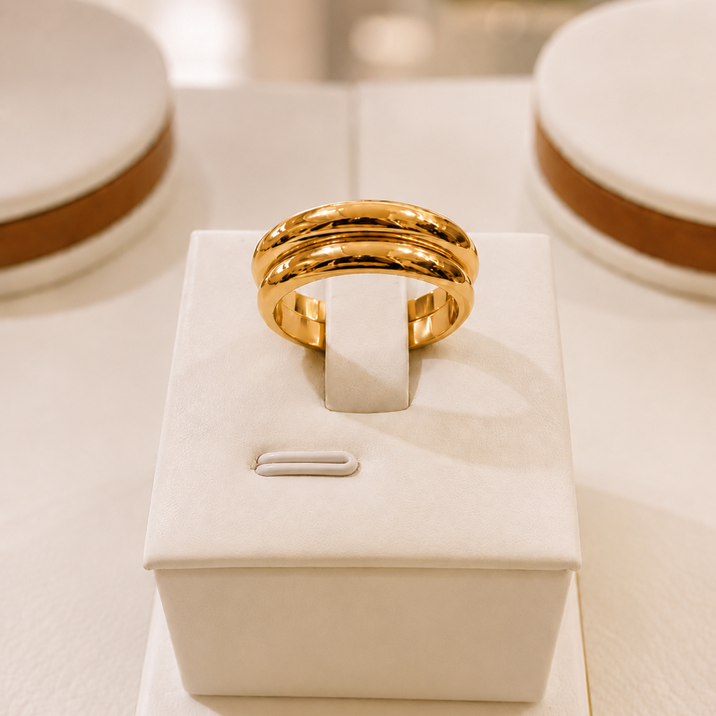 Argollas Matrimonio Inglés-Oro Dorado