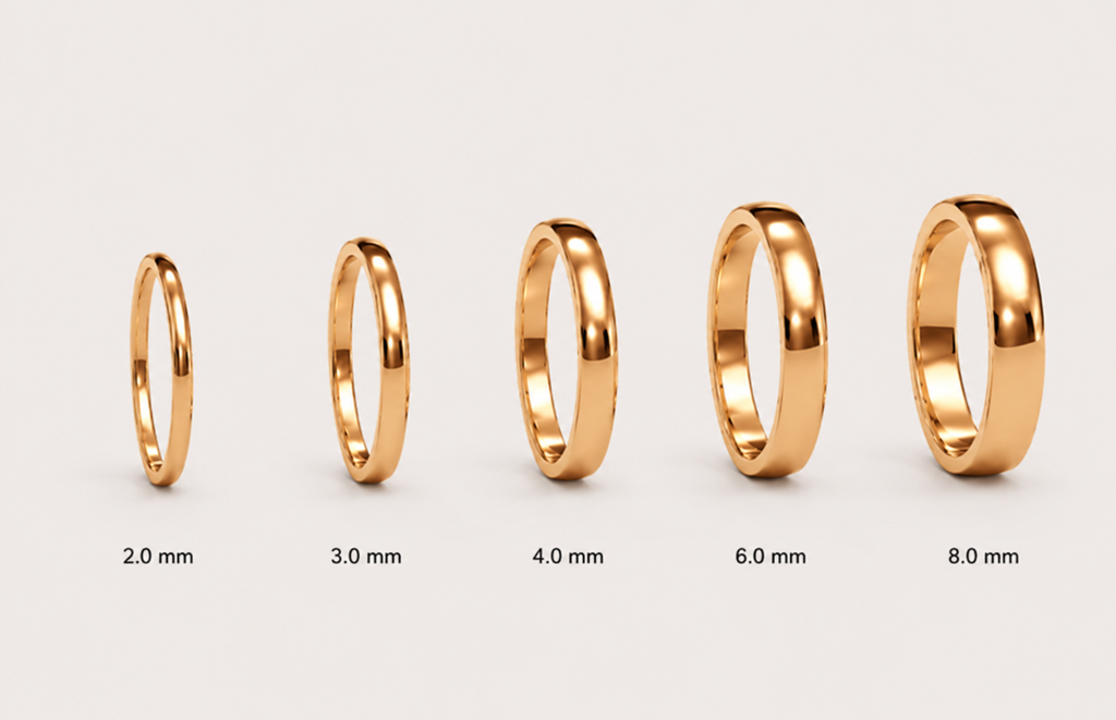 Argollas Matrimonio Inglés-Oro Dorado