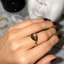 Cargar imagen en el visor de la galería, Anillo Silver Gold Plated Circón Ajustable
