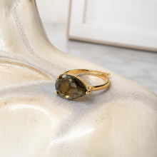 Cargar imagen en el visor de la galería, Anillo Silver Gold Plated Circón Ajustable
