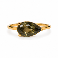 Cargar imagen en el visor de la galería, Anillo Silver Gold Plated Circón Ajustable
