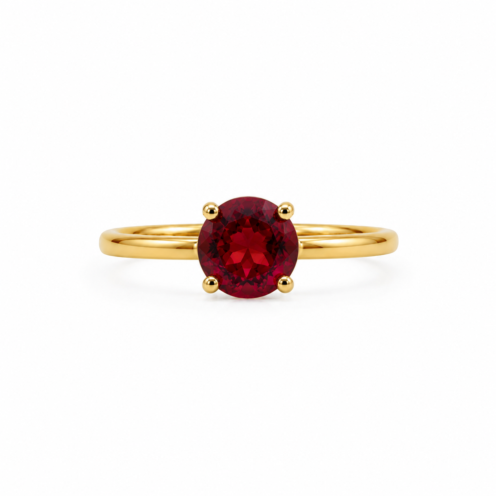 Anillo Silver Gold Plated Rubi Ajustable
