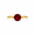 Anillo Silver Gold Plated Rubi Ajustable
