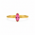 Anillo Silver Gold Plated Rose Ajustable