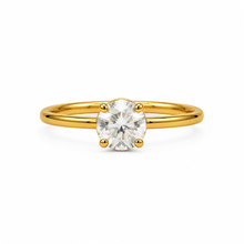 Cargar imagen en el visor de la galería, Anillo Silver Gold Plated Circón Ajustable
