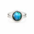 Anillo Labradorita Tornasol