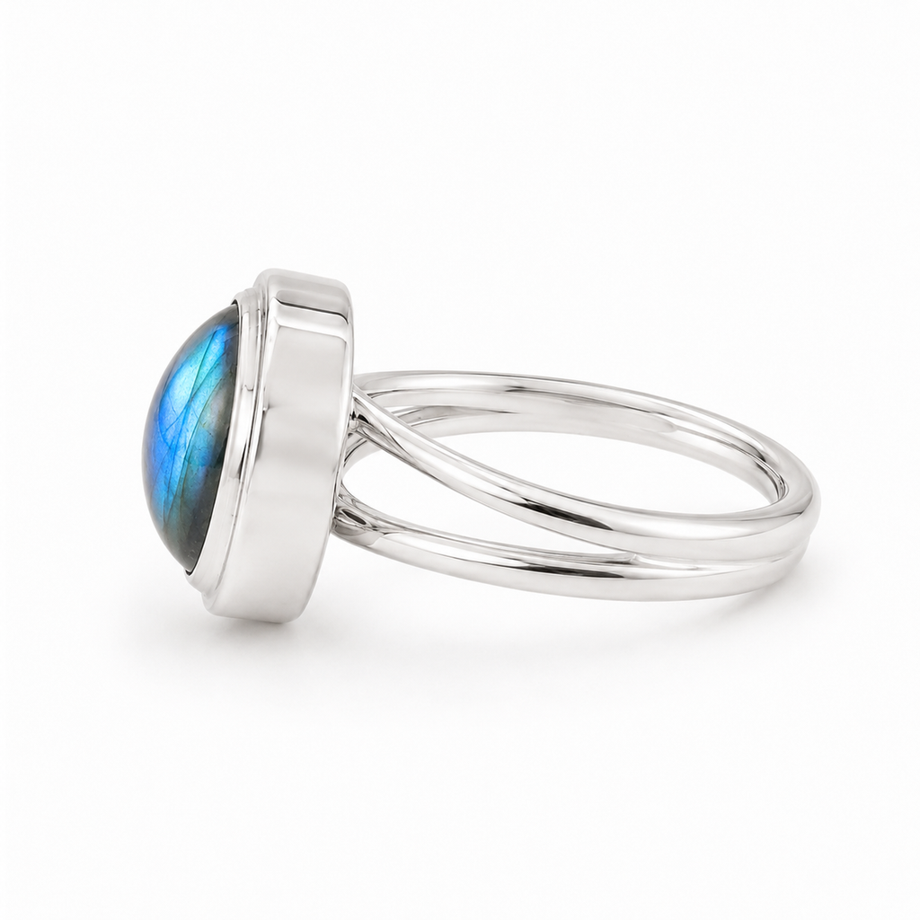 Anillo Labradorita Tornasol