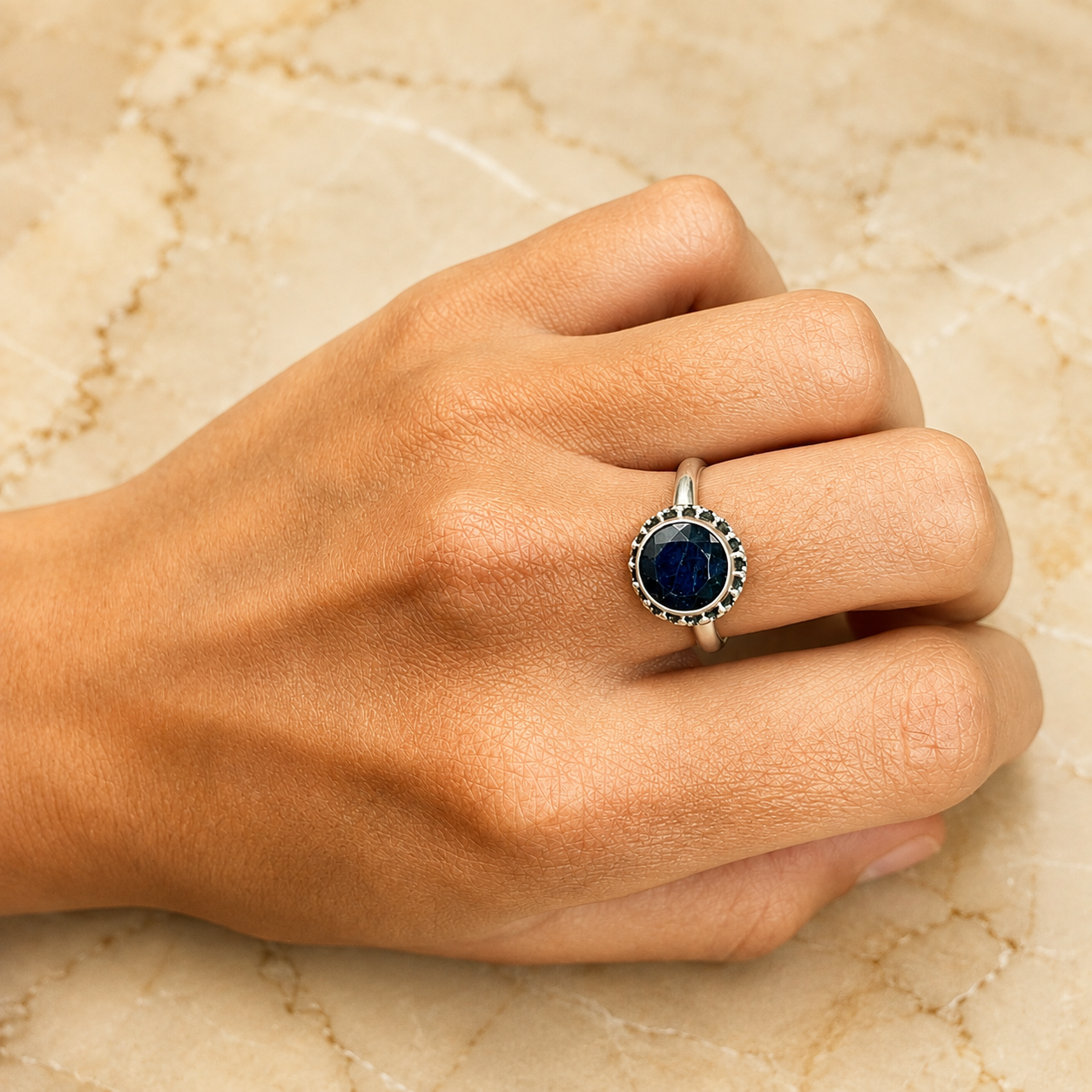Anillo Black Silver