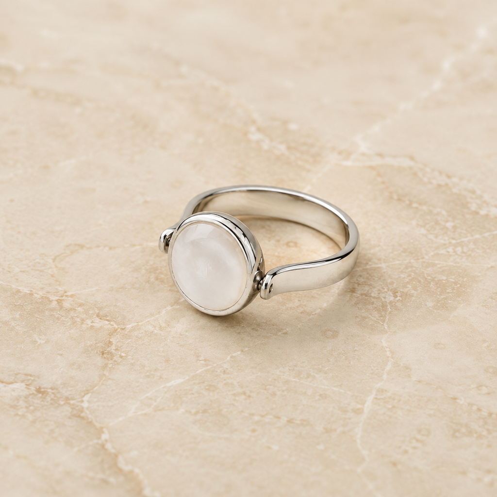 Anillo Turquesa-Cuarzo Reversible