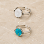 Anillo Turquesa-Cuarzo Reversible