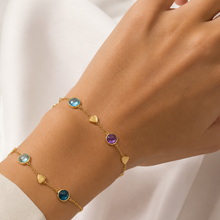 Cargar imagen en el visor de la galería, Pulsera Plata Oro Multipiedras
