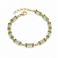 Pulsera Plata Oro Piedra Turquesa
