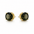 Aros Piedra Circón Gold Black