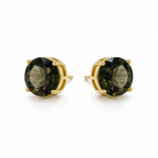 Aros Piedra Circón Gold Black