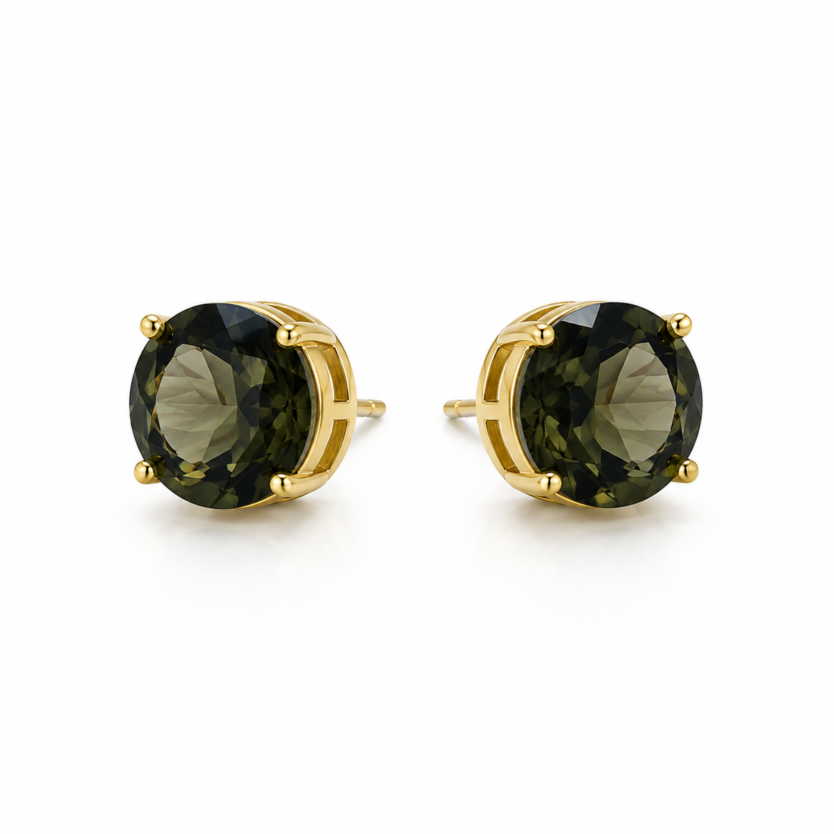 Aros Piedra Circón Gold Black