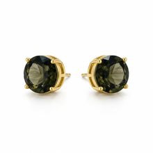 Cargar imagen en el visor de la galería, Aros Piedra Circón Gold Black
