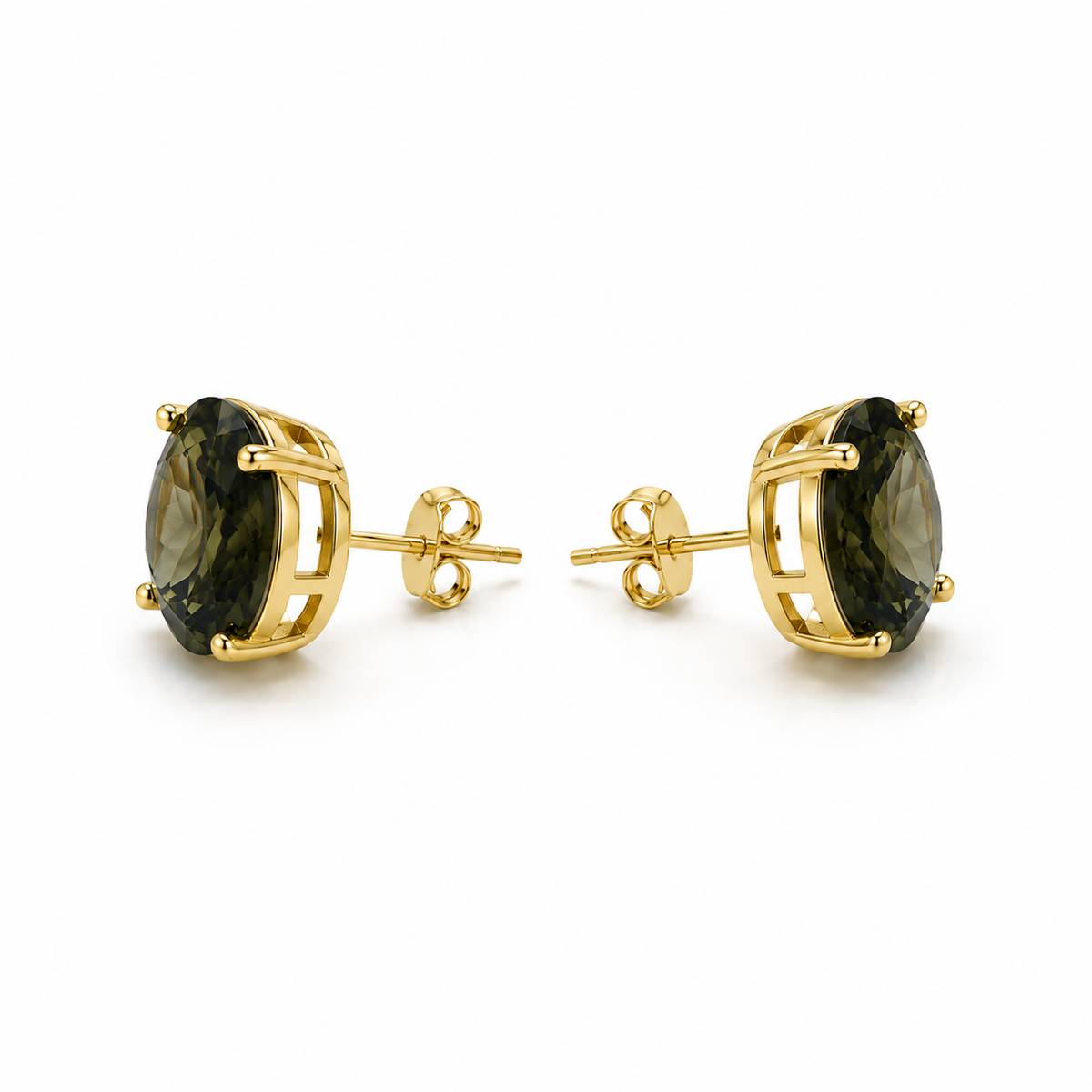 Aros Piedra Circón Gold Black